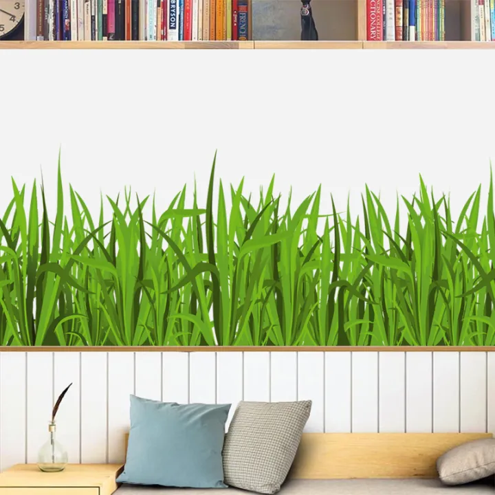 Green%20Grass%20Wall%20Sticker%20For%20Living%20Room%20Bedroom%20Drawing%20Room%20Kindergarten%20Decor%20-%20Image%202
