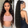 Women's 32"super Long Corn Wavy Ponytail Hairpieces Synthetic Afro Curly Drawstring Ribbon Fake Hair Kinky Culy Hair Extensions.