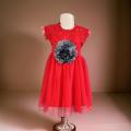 Baby Girl Party Dress Princess Birthday Clothes  Solid Color Strap Tulle Dress  0-7. 