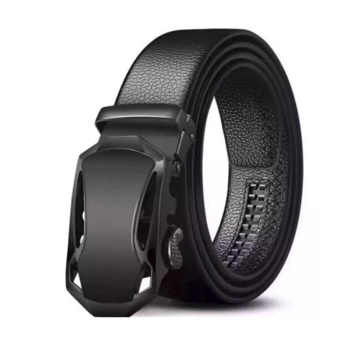 Black artificial leather auto gear belt FOR men
