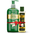 Buy 1 Natura Grow Shampoo + Conditioner 330ml & Get 1 Natura Grow Hair Oil 100ml Free. 