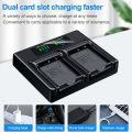 HQIX for BenQ GH800 GH888 GH688F GH680F Camera DLI-501 Battery Dual Charger.