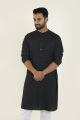 Masculine Black Slim Fit Casual  Panjabi For Men. 