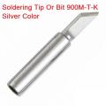 SILVER Color 900M-T-K Soldering Tip Bit Leads Free Soldering Iron Bits Replacement Pencil Soldering Solder Iron Tip For Soldering Iron & Station Tools Tip. 