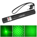 15-Mile 532NM Adjustable Focus Green Laser Pointer Beam Light Pen - Includes Star Cap - 5mw Output - Ideal for Presentations and Astronomy Enthusiasts. 