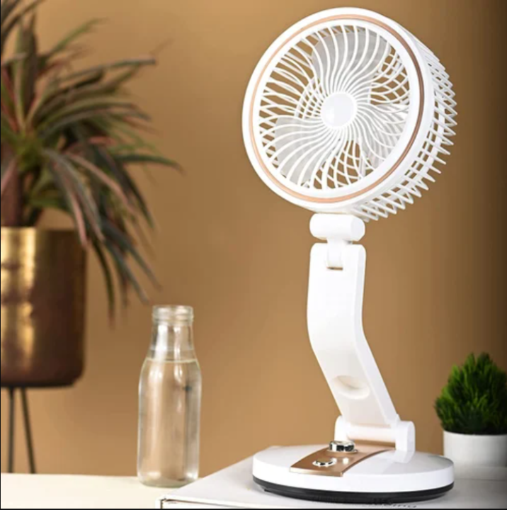 Led Fan Foldable LR Rechargeable Folding LED Fan Light | Daraz.com.bd