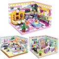 Creative Mini Room Kitchen Bedroom Building Blocks City Friend Play House Set Apartment Model Assemble Bricks Girl Miniature Toy KankongAgu. 