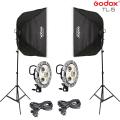 Godox Tl-5 5in1 Bulb Head Multi-holder Tricolor Light Stand Softbox 60 60cm for Clear High Definition Recording.