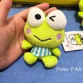Sanrio Kero Kero Keroppi Cartoon Plush Stuffed Doll Cute Backpack Pendant Little Frog Key Chain Children Toy Gifts for Boys Girl. 