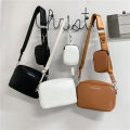 Simple Style Small Shoulder Bags Solid Color Pu Leather Wide Strap Crossbody Bag Purse Mini Cute Earphone Lipstick Purses. 