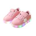2019 Hot Children Shoes With Colorful LED Light Baby Boys Girls Led Light Up Shoes Kids Sport Shoes Glowing Sneakers Boys Girls Ligthed Shoes(Pink EU:24). 