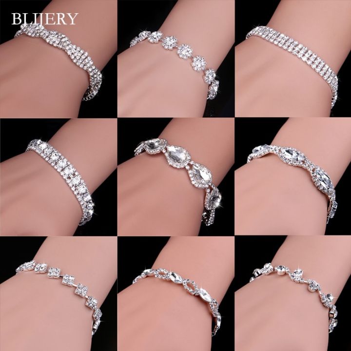 BLIJERY%20Luxury%20Crystal%20Bracelets%20For%20Women%20Silver%20Plated%20Rhinestone%20Charm%20Bracelets%20&%20Bangles%20Femme%20Bridal%20Wedding%20Jewelry%20Gifts%20-%20Image%203