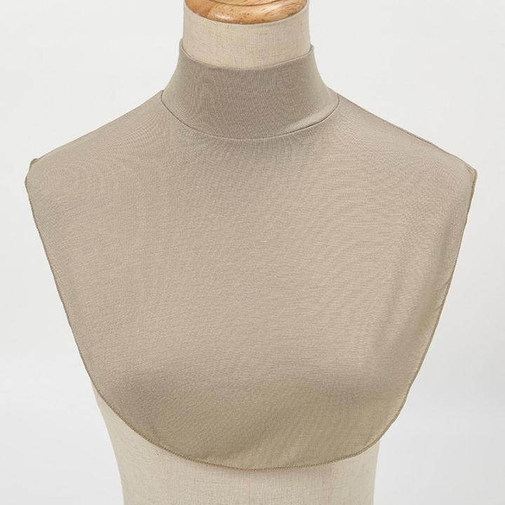 Womens%20Modal%20Turtleneck%20Collar%20Islamic%20Hijab%20Extensions%20Solid%20Color%20Mock%20Neck%20Half%20Top%20Blouse%20Detachable%20Hijab%20Neck%20Warmer%20-%20Image%206