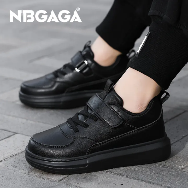 Tenis%20Sneakers%20Kids%20Spring/Autumn%20New%20Boys%20Girls%20Sports%20Shoes%20Casual%20Board%20Shoes%20Leather%20Soft%20Soled%20Children%20Black%20White%20Shoes%20-%20Image%203