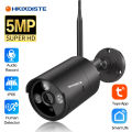 WIFI Tuya Smart Life 5MP IP Camera Security Outdoor Bullet Wireless Surveillance Street Home Motion Detection Cam SD Card Slot. 