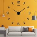Luxury Decor 3D DIY Wall Clock,Round Stylish Modern Wall Clock,Battery Operated Non-Ticking Hanging Clocks,for Office,Dining Room,Class Room 30 cm by Doob Cart.