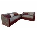 Super-fine Fabric Living Room Sofa Set with Cushions (3+2).
