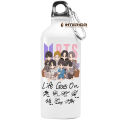 BTS Cartoon BTS Member Signature Printed White Aluminum Water Bottle Sipper Best Gift for BTS Lovers INTE-7825. 