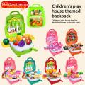 Pretend Play Toys Children Simulation Kitchen Maintenance Tools Multi-functional Intellectual Backpack Toy.