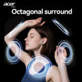 [Acer Official Authentic Product] OHR617 TWS Wireless Earbuds,earphone  headphone Deep Bass Stereo Sound Extra-Long Battery Life for Sports & Running Hook-Style Design Low-Latency Gaming Mode Hi-Fi Audio Lightweight Touch Control Stylish Design. 