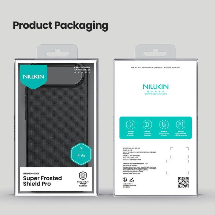 (iPhone%2017%20Air)%20Nillkin%20Super%20Frosted%20Shield%20Pro%20Matte%20cover%20case%20for%20Apple%20iPhone%2017%20Air%206.6"%20(2025)%20Durable%20And%20Comfortable%20Back%20Case%20-%20Black%20-%20Image%208
