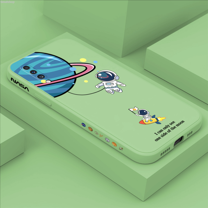 Smalshop Case Protective Case Cartoon ga for Hontin Samsung A70 Astronaut 2025 Side Design Back Cover Soft Square Edge Liquid Silicone Phone