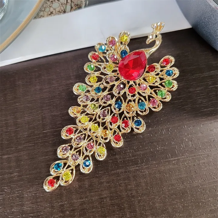 Peacock%20Corsage%20High-end%20Rhinestone%20Brooch%20Clothing%20Accessories%20-%20Image%203