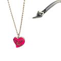 Queen Mother West Vintage Y2K Planet Letters Rose Pink Drop Oil Love Pendant Necklace Female Sweet Cool Wind Clavicle Chain Tide. 