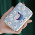 Women's Cartoon Cute Japanese Girl Heart Small Coin Purse Short ID Card Package All-In-One Bag.