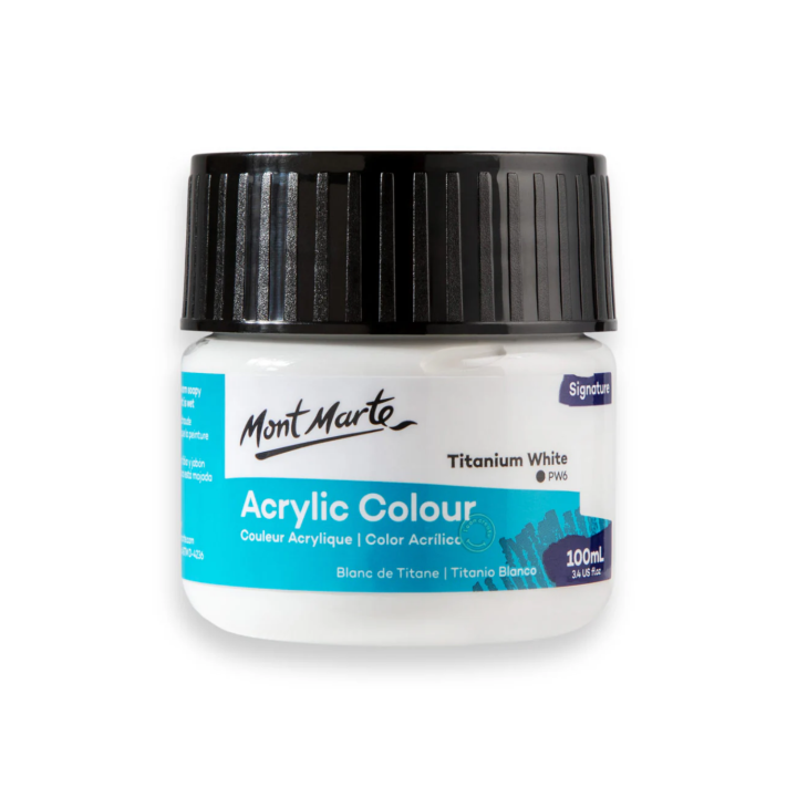 Acrylic Colour Paint Signature 100ml (3.4 US fl.oz) Tub - Titanium White