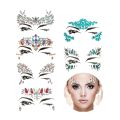 【The Edge of Beauty】6 Sets Face Gems Rhinestone Mermaid Jewels Tattoo - Face Stickers Tears Gem Stones Bindi Stickers. 