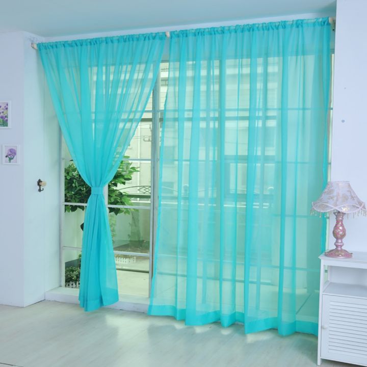 1%20Pcs%20Pure%20Color%20Tulle%20Door%20Curtain%20Panel%20Sheer%20Scarf%20Valances%20Living%20Room%20Window%20Finished%20Curtains%20For%20Bedroom%20Rideaux%20Drapes%20-%20Image%206