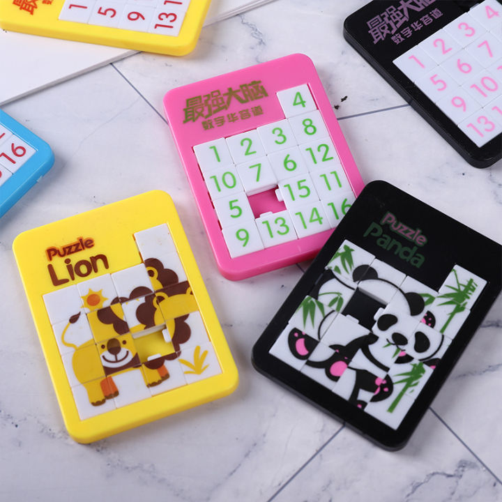 1-3-5PCS Number Puzzle Plastic Moving Sliding Early Education Animal Children's Jigsaw Puzzle Toy School Kindergarten Gift