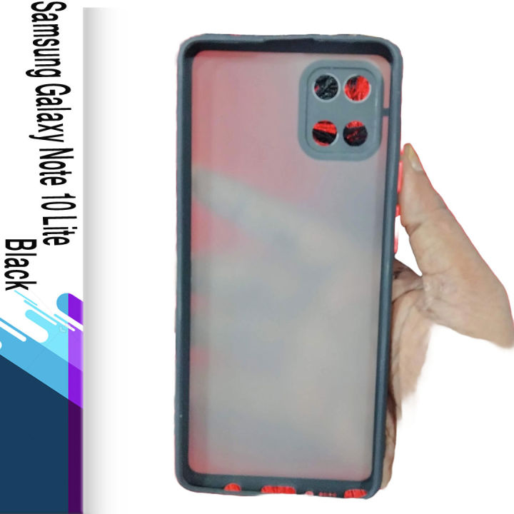 Yonpor%20matte%20Case%20For%20Samsung%20Galaxy%20Note%2010%20Lite%20-%20%20Luxurious%20Smoky%20Matte%20Case%20Shockproof%20Contrast%20Color%20Hit%20Button%20Hard%20Silicone%20Transparent%20Back%20Cover%20-%20Image%204