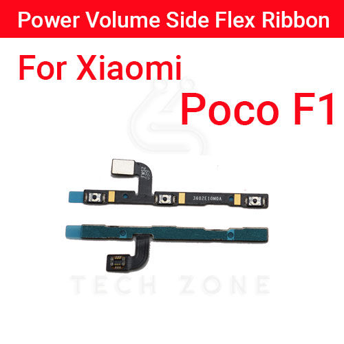 Xiaomi  Poco F1 Power on / off Switch Button Side Volume Up Down Buttons Flex Cable Replacement Parts