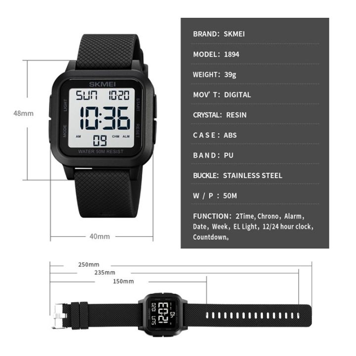 SKMEI%201894%20Square%20Sports%20Waterproof%20Multifunctional%20Luminous%20Watch%20-%20Image%204