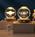Solar System Globe Galaxy Crystal Ball 3D Laser Engraved Astronomy Planet Ball Fantasy Style Home Decor Universe Model Gift. 