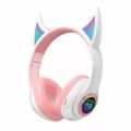 Cross-border STN25 Bluetooth Headset Beautiful Girl Demon Wireless Sports Game Luminous Folding Card Manufacturers.