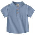 Mandarin Boys Summer Tshirts Fashion Toddler Tees Baby Shirts Cotton Kids Children's Clothes. 