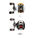 Lixada 12+1 Ball Bearings Baitcasting Reel Fishing Fly High Speed Fishing Reel with Magnetic Brake System - all new-black-right.