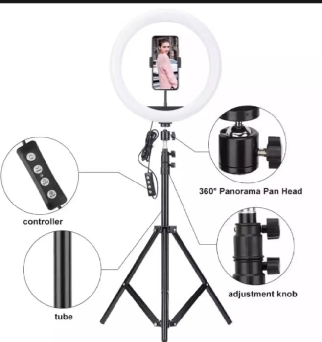 10%20/12/14%20Inch%20LED%20Ring%20Light%20with%20Adjustable%20Stand%20&%20Phone%20Holder%20for%20Live%20Streaming,%20Video%20Recording,%20Photography,%20and%20Makeup%20Tutorials%20-%20Image%205