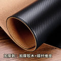 Carbon fiber grain large desk mat computer desk mat PVC leather mouse pad gaming desktop keyboard pad. 