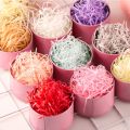 DIY Colorful Shredded Crinkle Paper Raffia Candy Boxes Wedding Marriage Home Decoration Party Gift Packaging Filling Material.