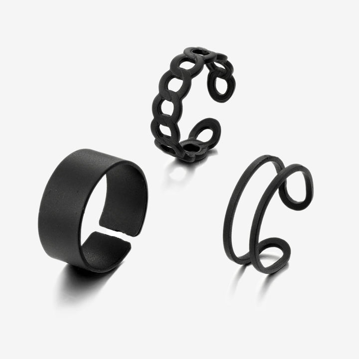 3%20Pcs%20Gold/Silver%20Color%20Exclusive%20Design%20Finger%20Rings%20Set%20for%20Men%20and%20Women,%20Mixed%20Sizes,%20Metal,%20Geometric%20Style%20-%20Image%202