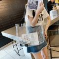Clear PVC Transparent Shopping Bag Shoulder Handbag Women Tote Travel Bags. 