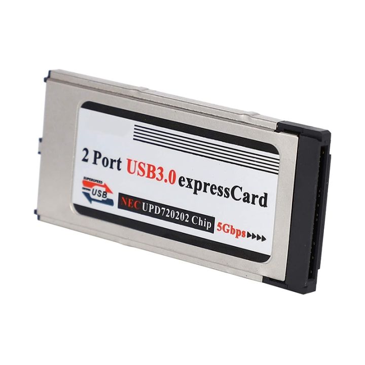 (New) high-speed dual 2 Port USB 3.0 express card 34mm slot express card PCMCIA converter adapter for laptop notebook