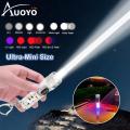 Auoyo Mini light Keychain Torch with Buckle USB Rechargeable LED Li-ght Waterproof Pocket Lig-ht EDC for Outdoor. 