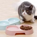 Kumopet Pet Dog Cat Food/Water Bowl 2in1.