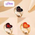 3pcs Fashion Jewelry Drip Oil Color Heart Ring Open Finger Rings for Women Girl Gift Preferble - Low Hassle and Maintanance.