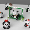 Compatible with LEGO tiny bricks, mini national treasures, giant panda model ornaments, children's puzzle building toys. 